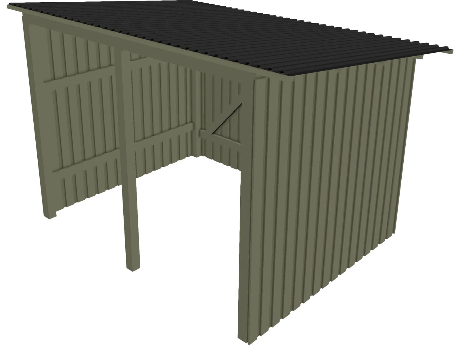 Shed 3D Model main preview