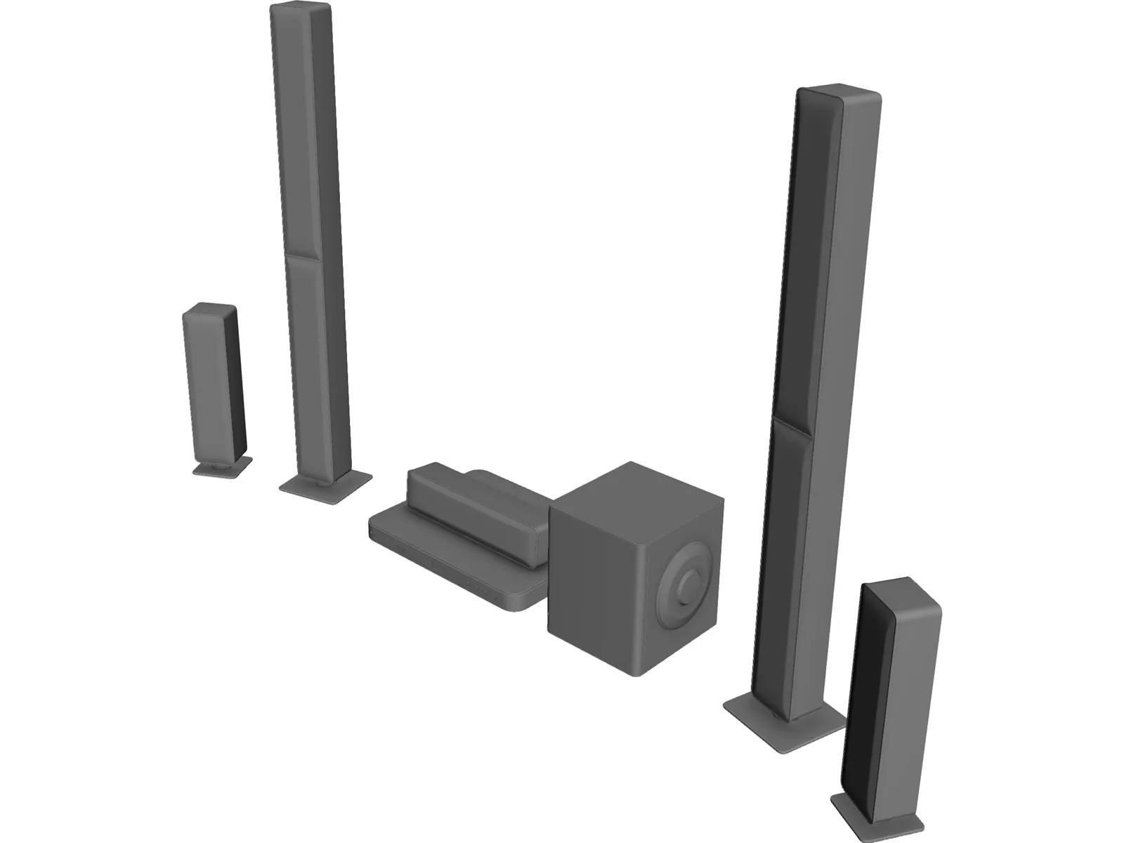 Goldleaf RX3 Speakers 3D Model main preview