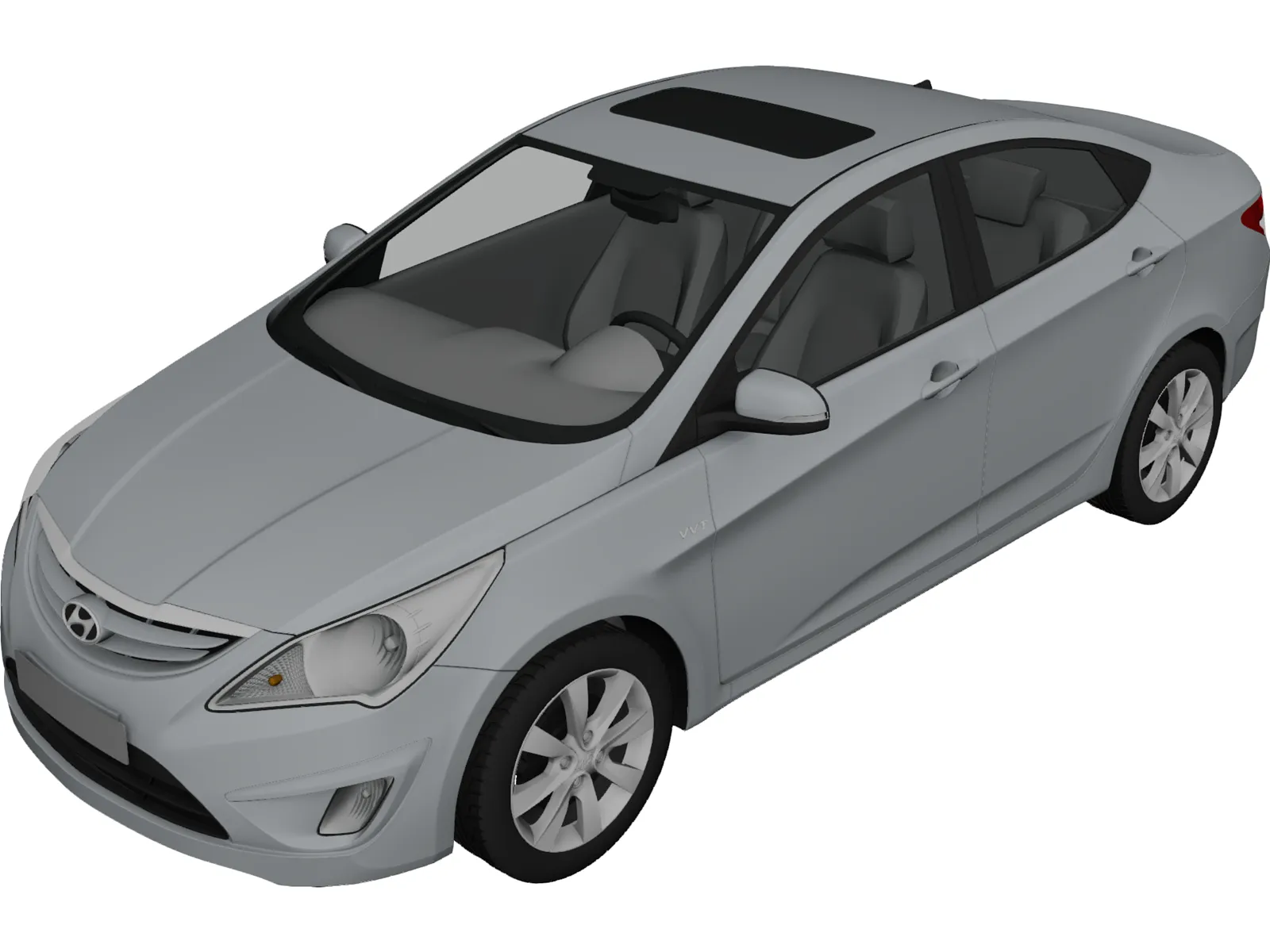 Hyundai Verna (2011) 3D Model main preview