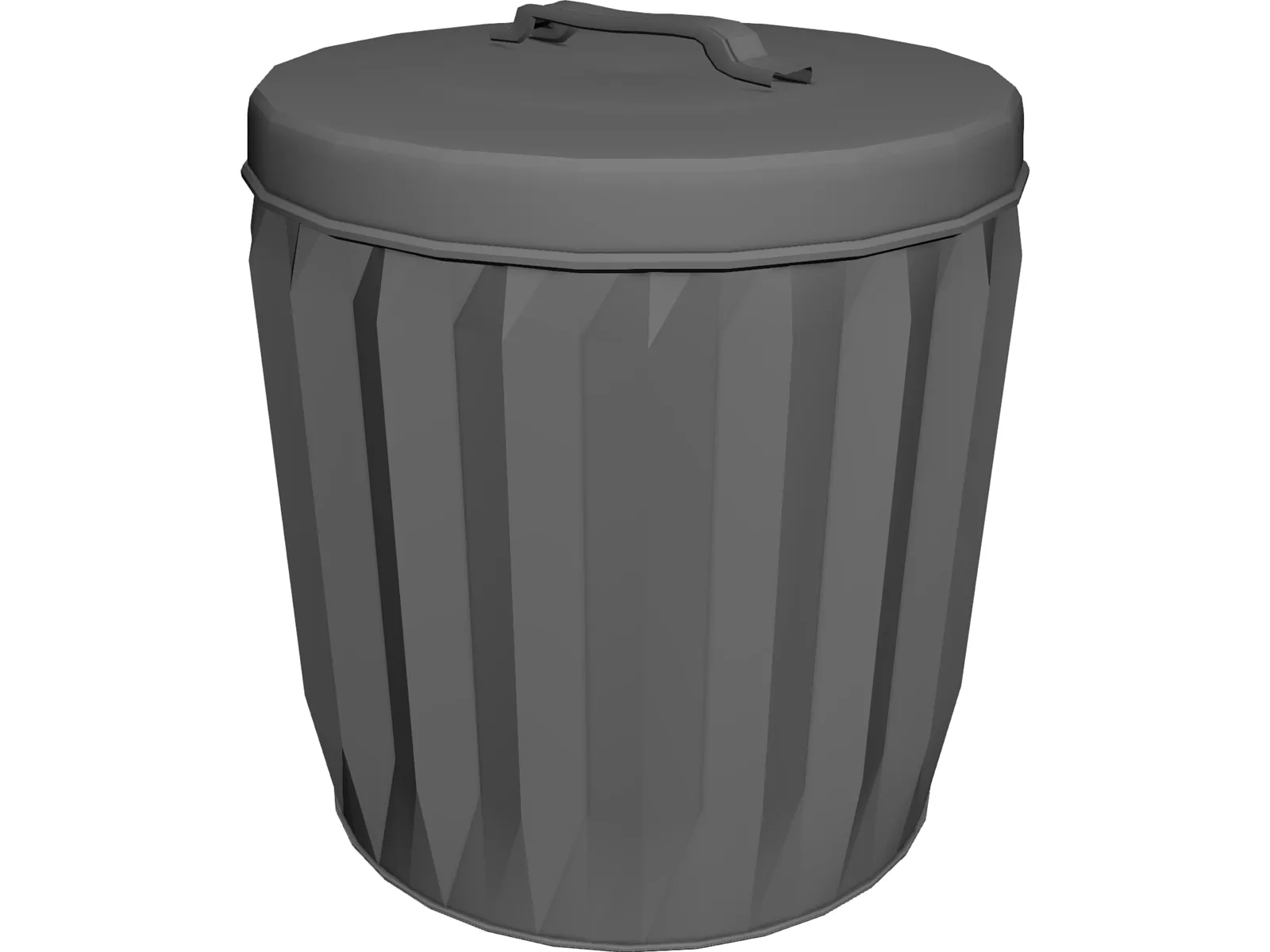 Trashcan 3D Model main preview