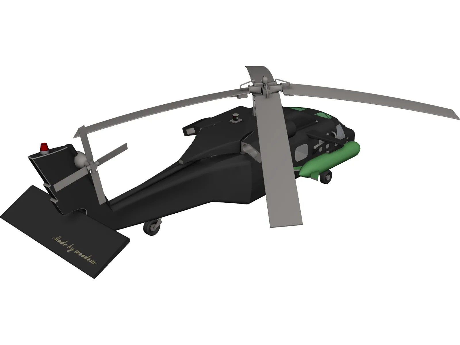 Helicopter Concept 3D Model main preview