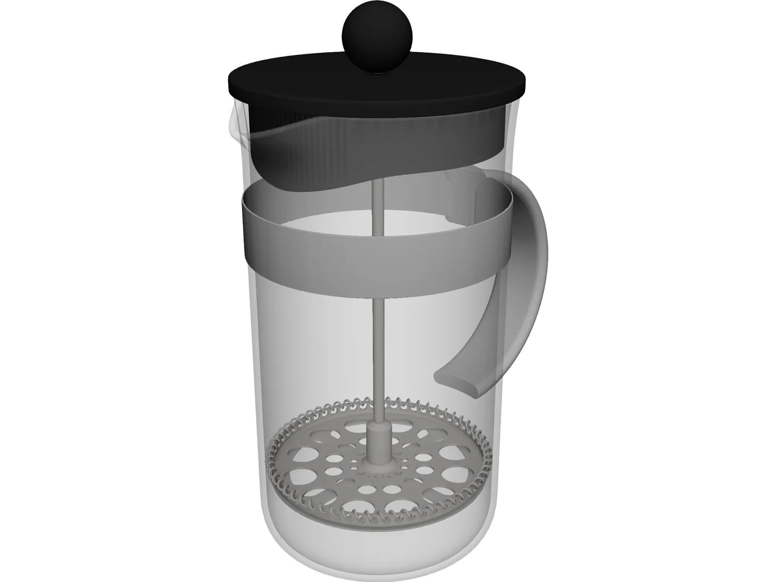 French Press 3D Model main preview