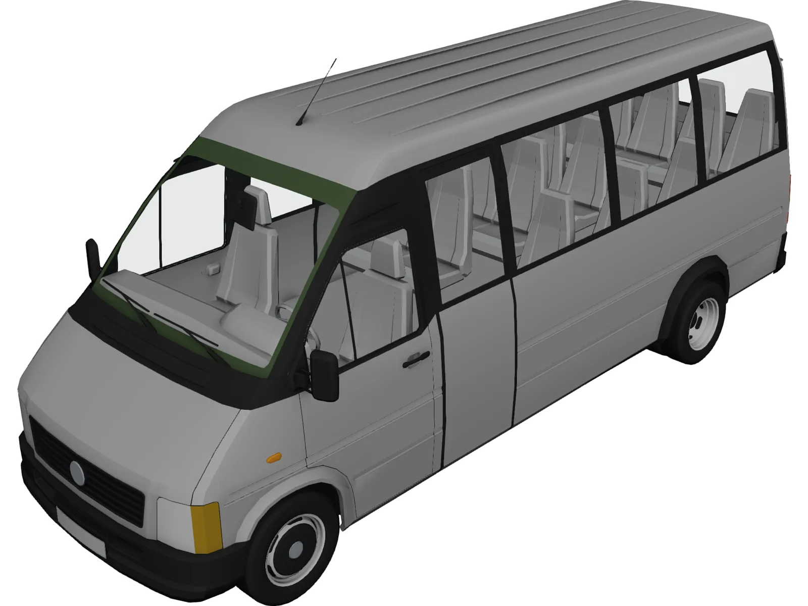 Volkswagen LTM Bus 3D Model main preview