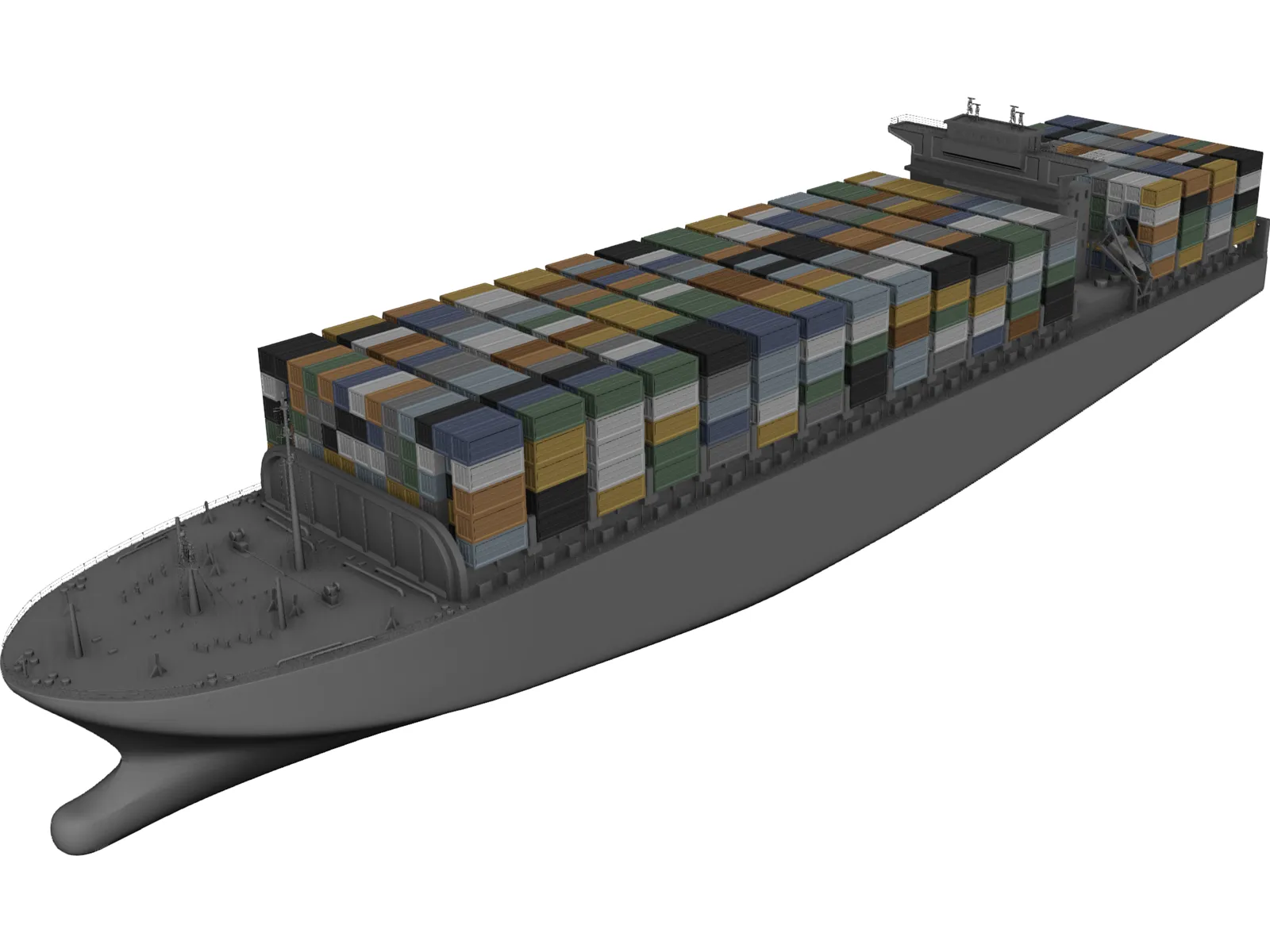 Container Ship 3D Model main preview