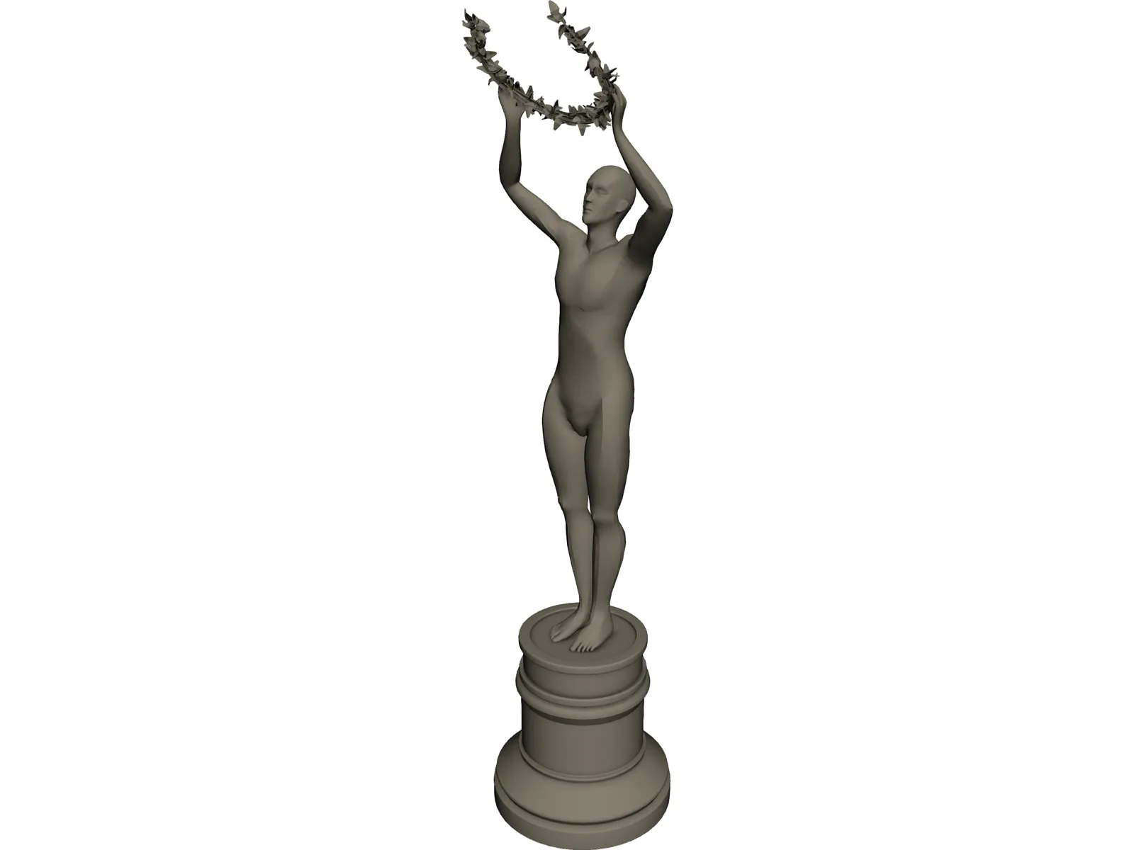 Award Statue 3D Model main preview