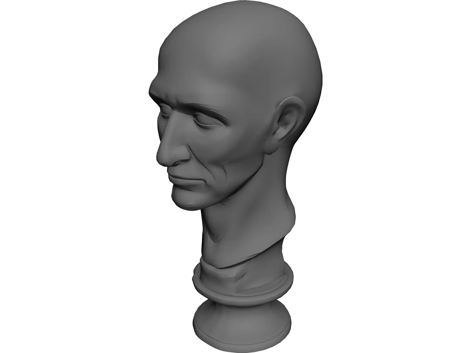 Old Man Head 3D Model main preview