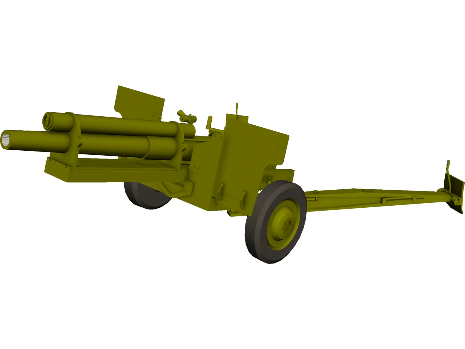Canadian Howitzer 105mm 3D Model main preview