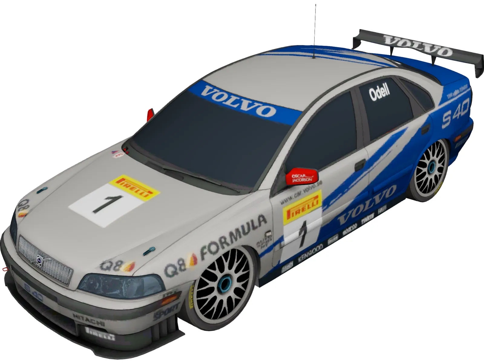 Volvo S40 Rally (2001) 3D Model main preview
