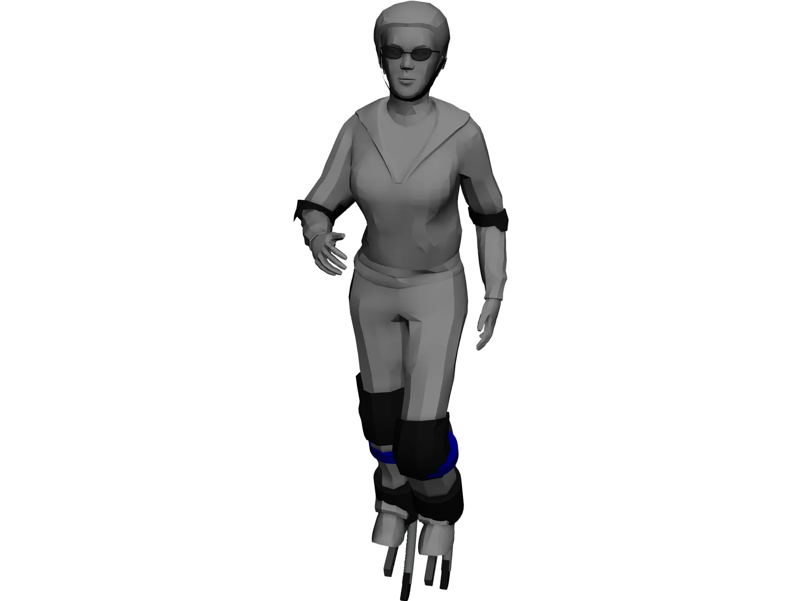 Jumper Girl 3D Model main preview