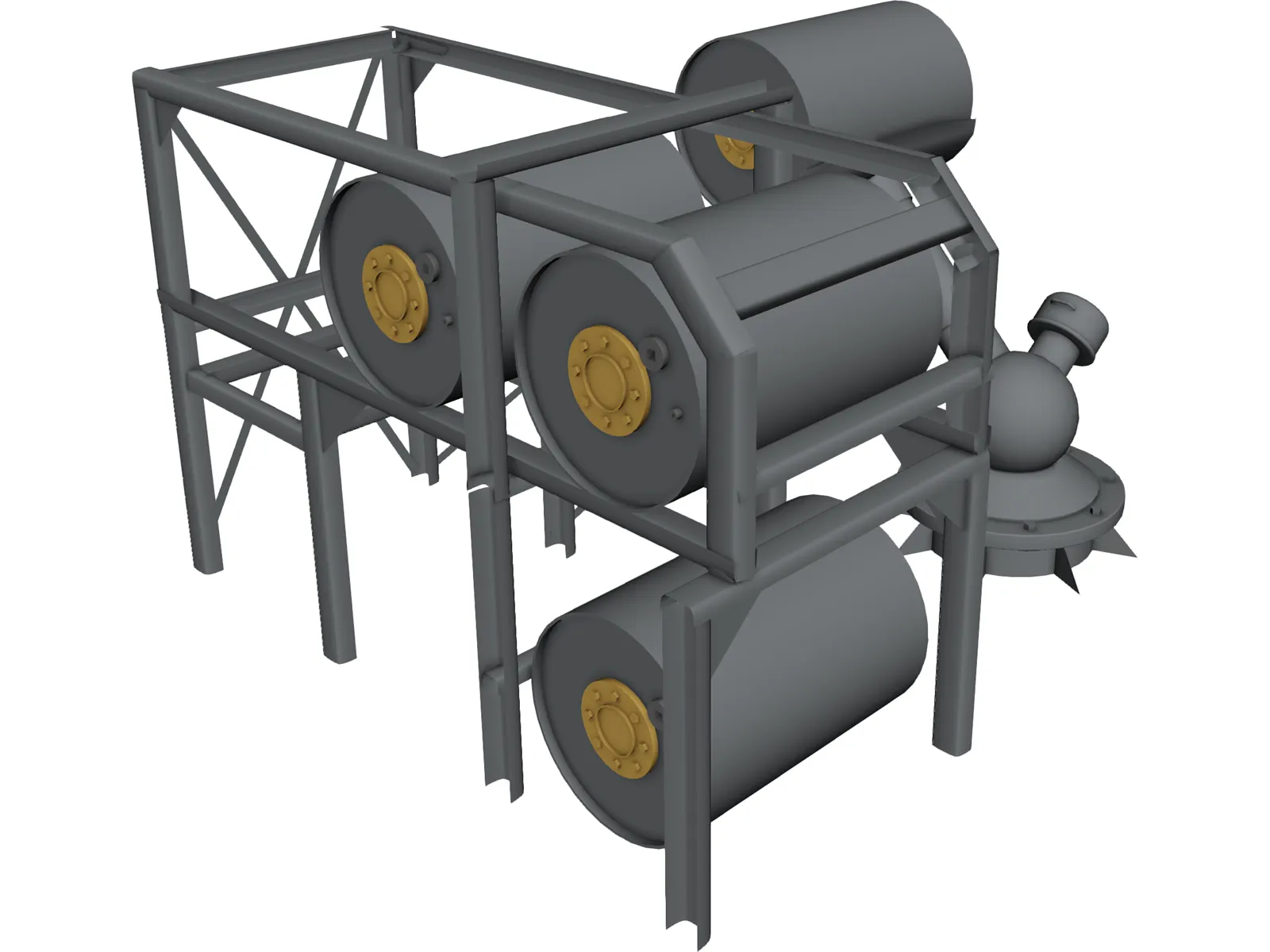 Depth Charge Launcher 3D Model main preview