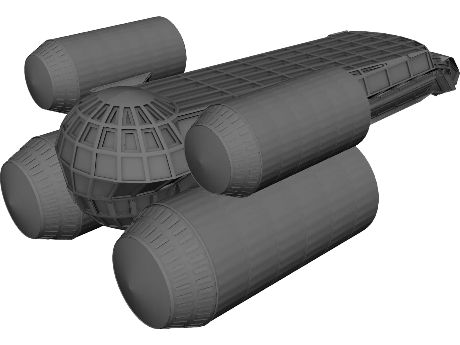 Spaceship Cargo 3D Model main preview