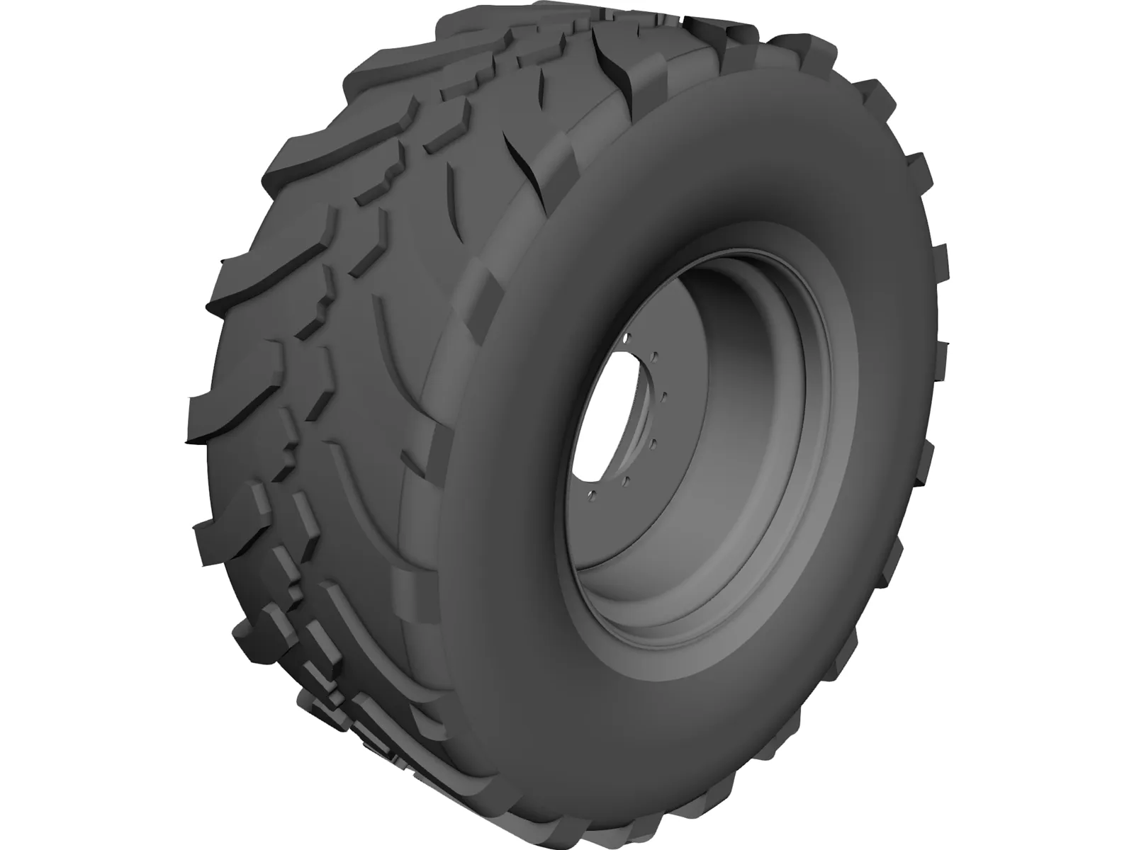 Whell and Tyre 650 65R30.5 3D Model main preview