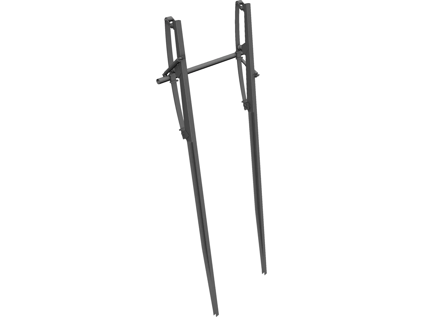 Leaf Springs Rear Suspension 3D Model main preview