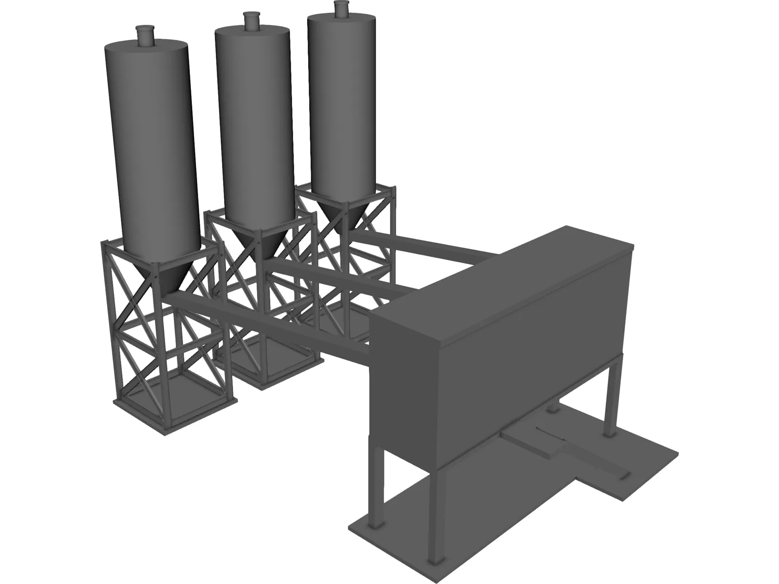 Concrete Batching Plant 3D Model main preview