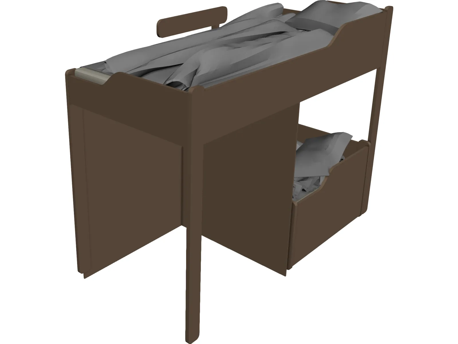 Bunk Bed 3D Model main preview