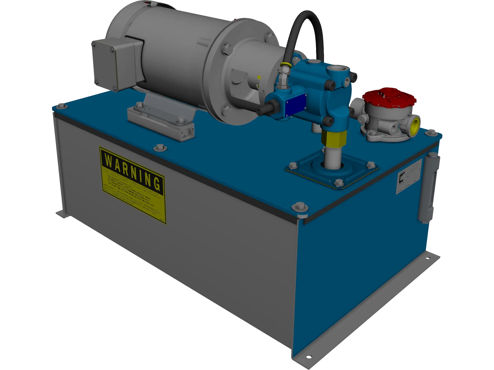 Hydraulic Power Pack 3D Model main preview