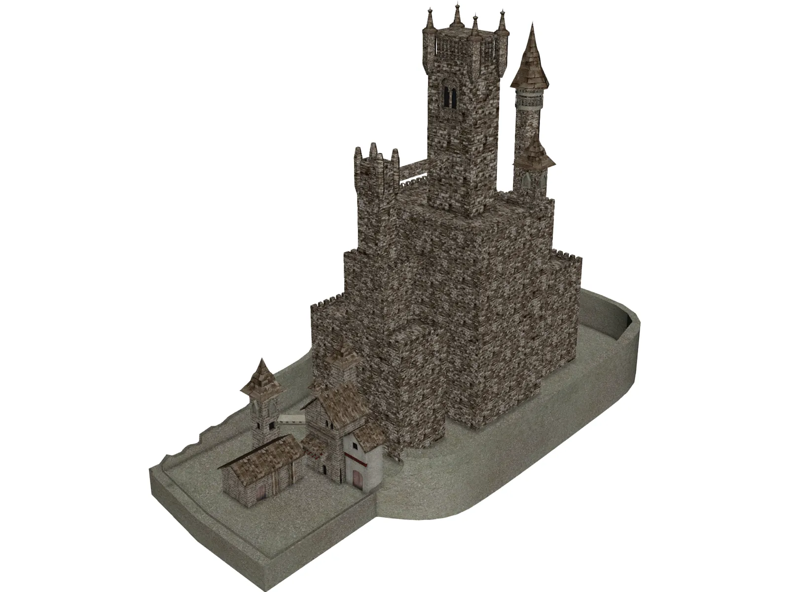 Gothic Castle 3D Model main preview