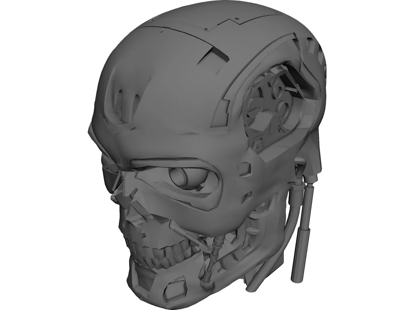 T800 Head 3D Model main preview