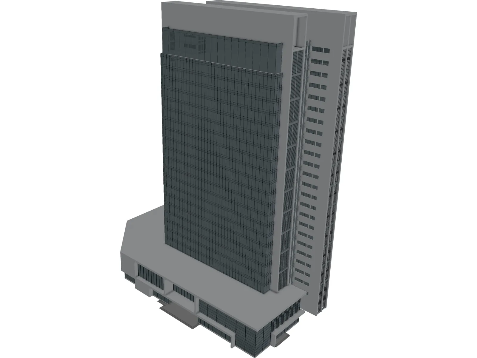 Big Building 3D Model main preview