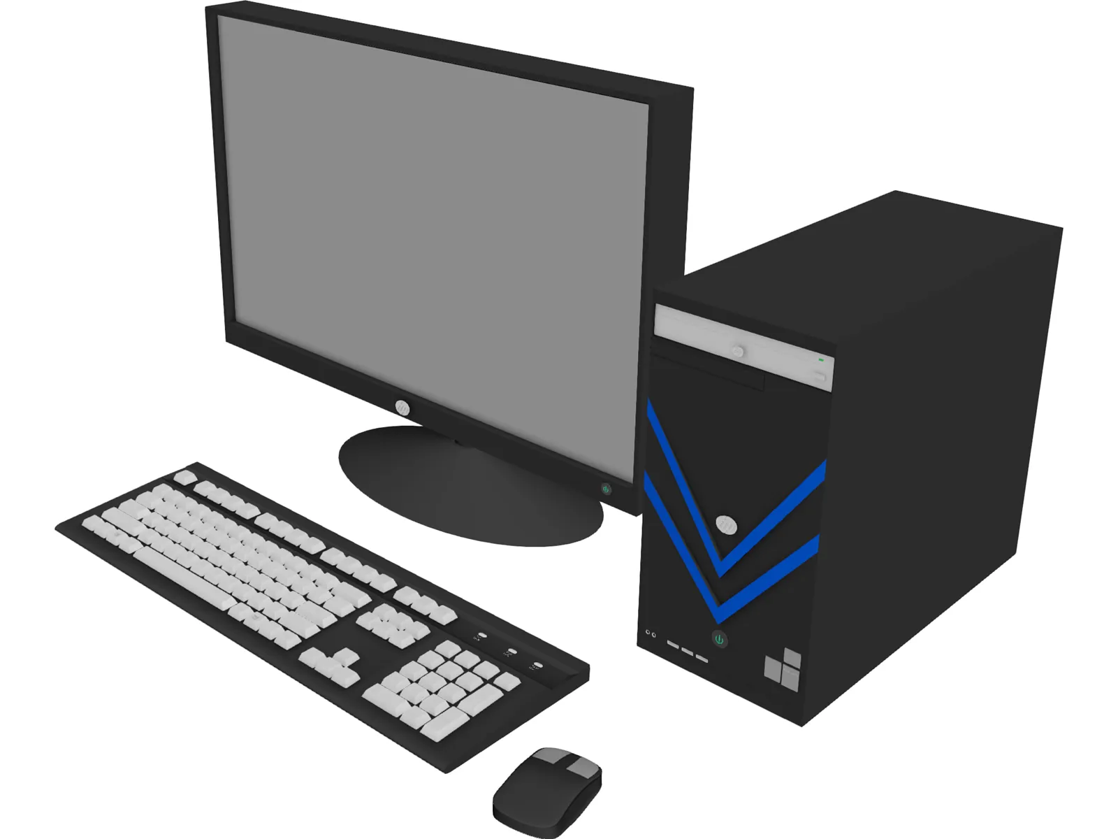 HP Computer 3D Model main preview