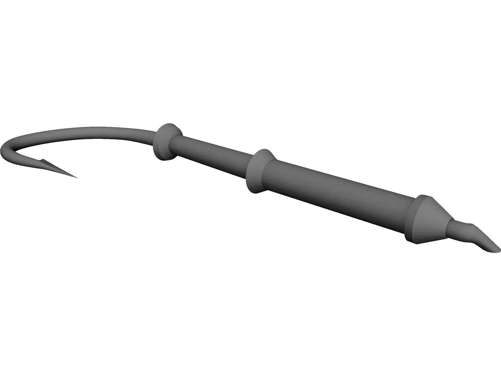 Fishing Fly, Hook and Feathers 3D Model main preview