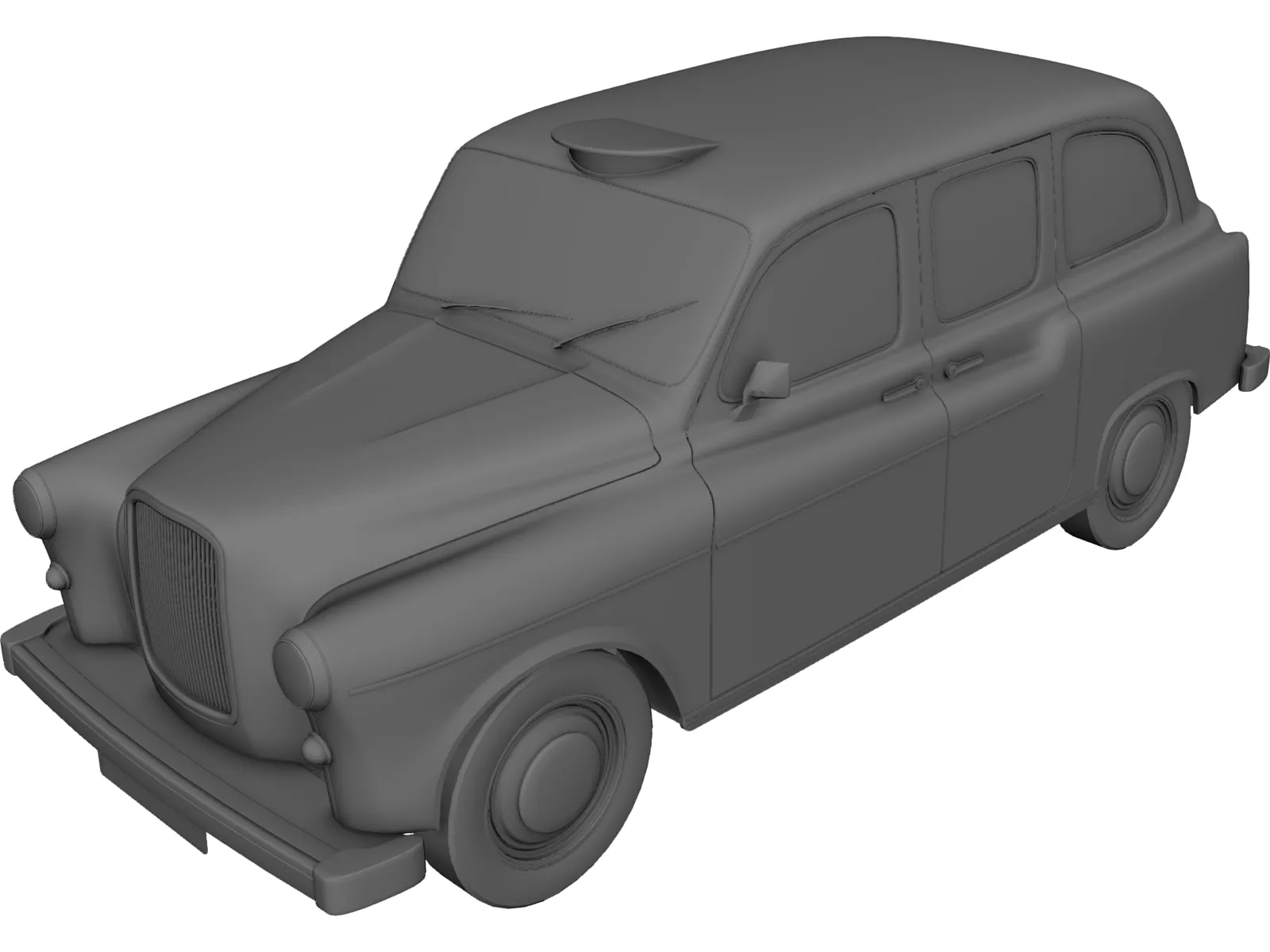 Taxi London 3D Model main preview