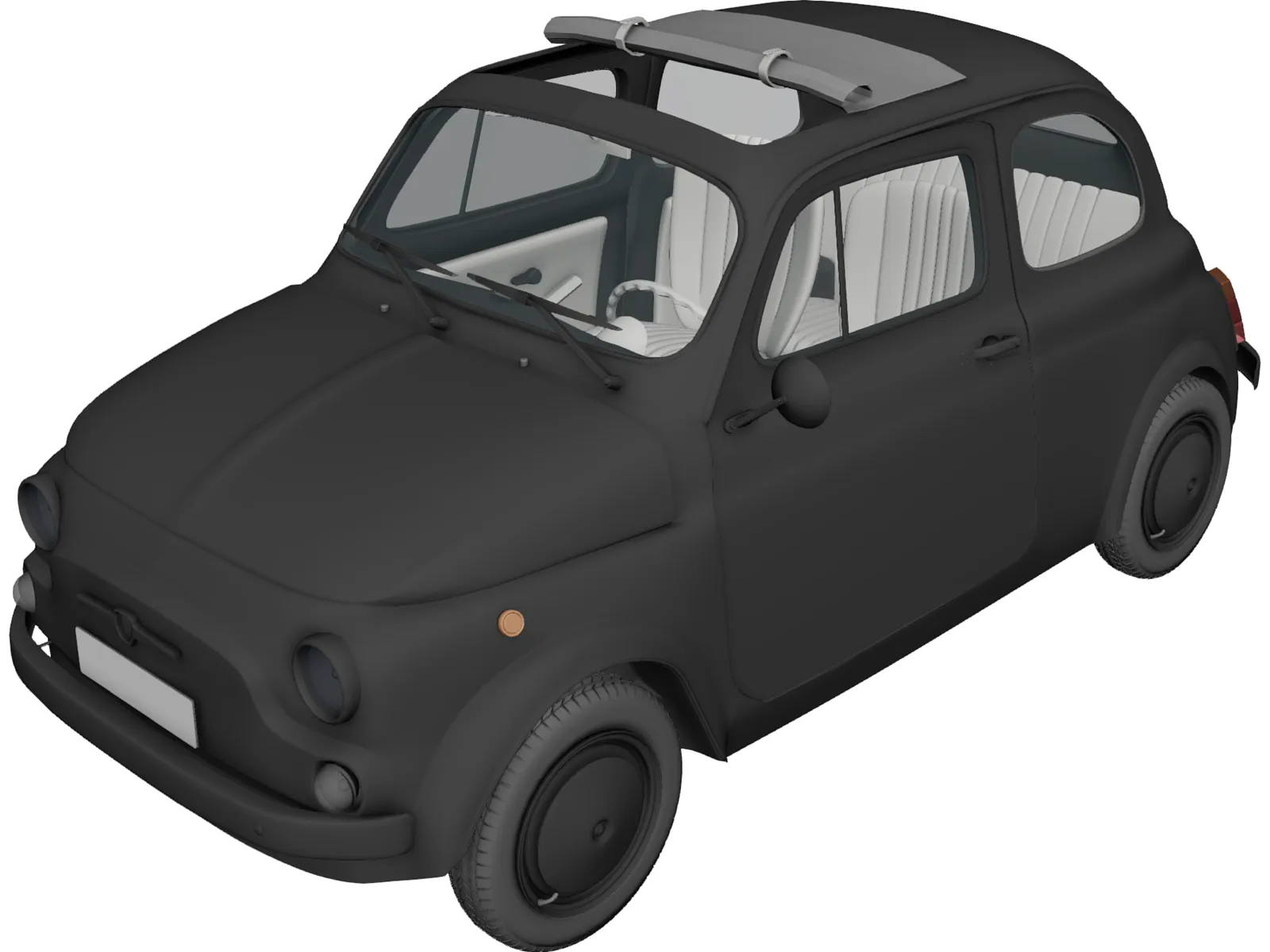 Fiat 500L 3D Model main preview
