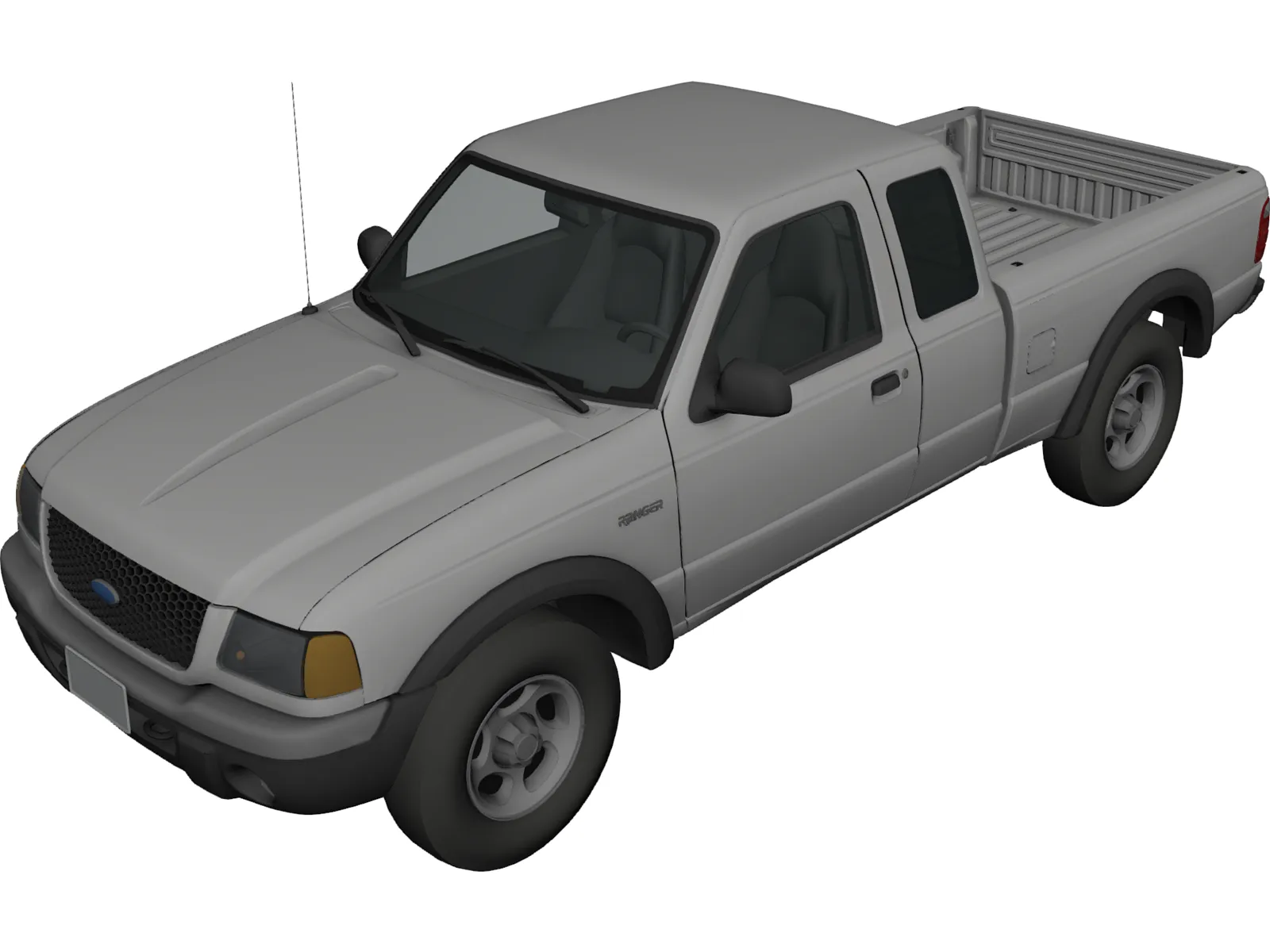 Ford Ranger Pickup 3D Model main preview