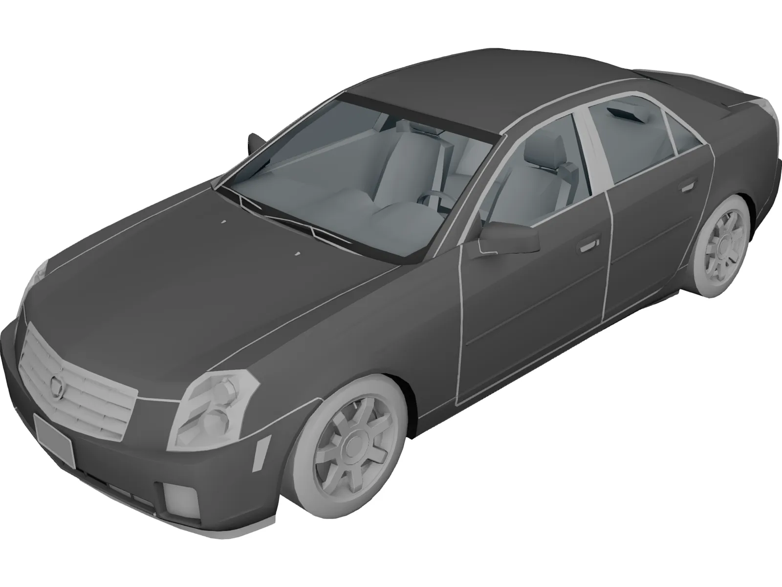 Cadillac CTS 3D Model main preview