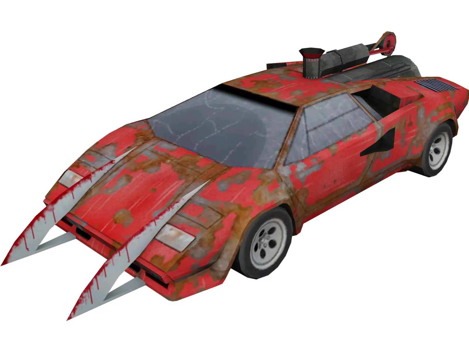 Lamborghini Countach War 3D Model main preview