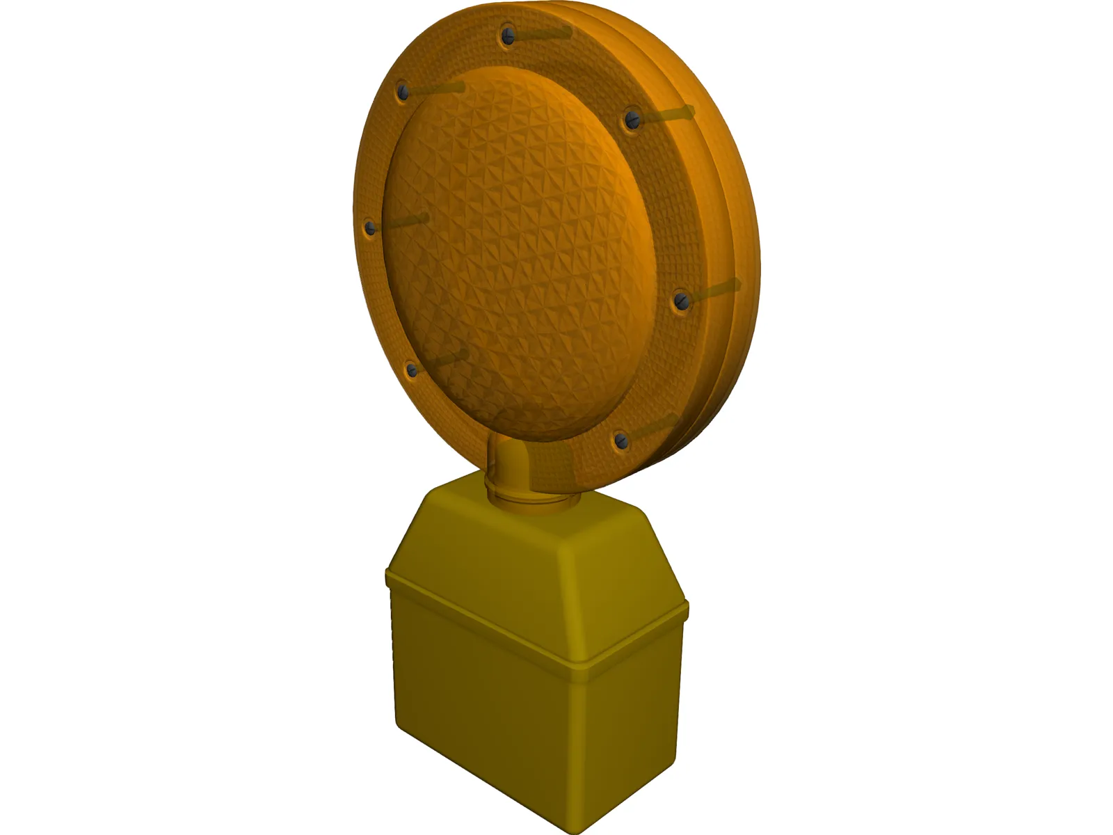 Caution Light 3D Model main preview