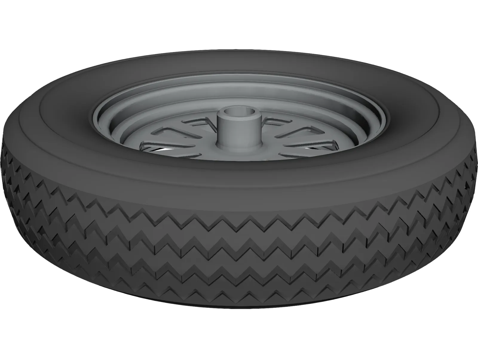 Wheel 12 inch Car 3D Model main preview