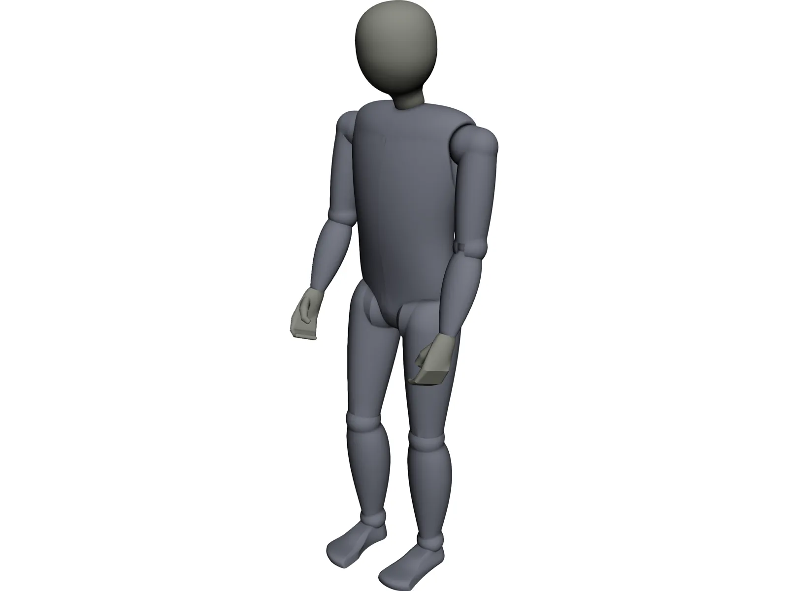 Man Standing 3D Model main preview