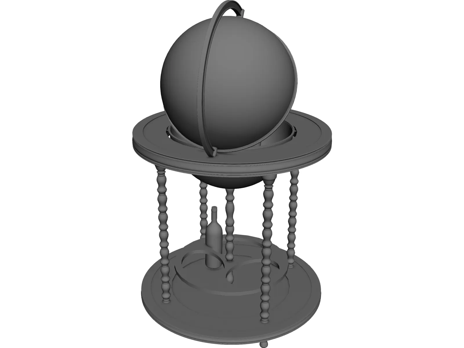 Bar Globe 3D Model main preview