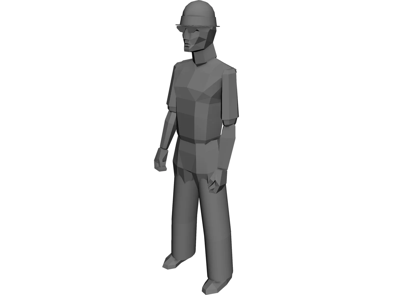Worker 3D Model main preview