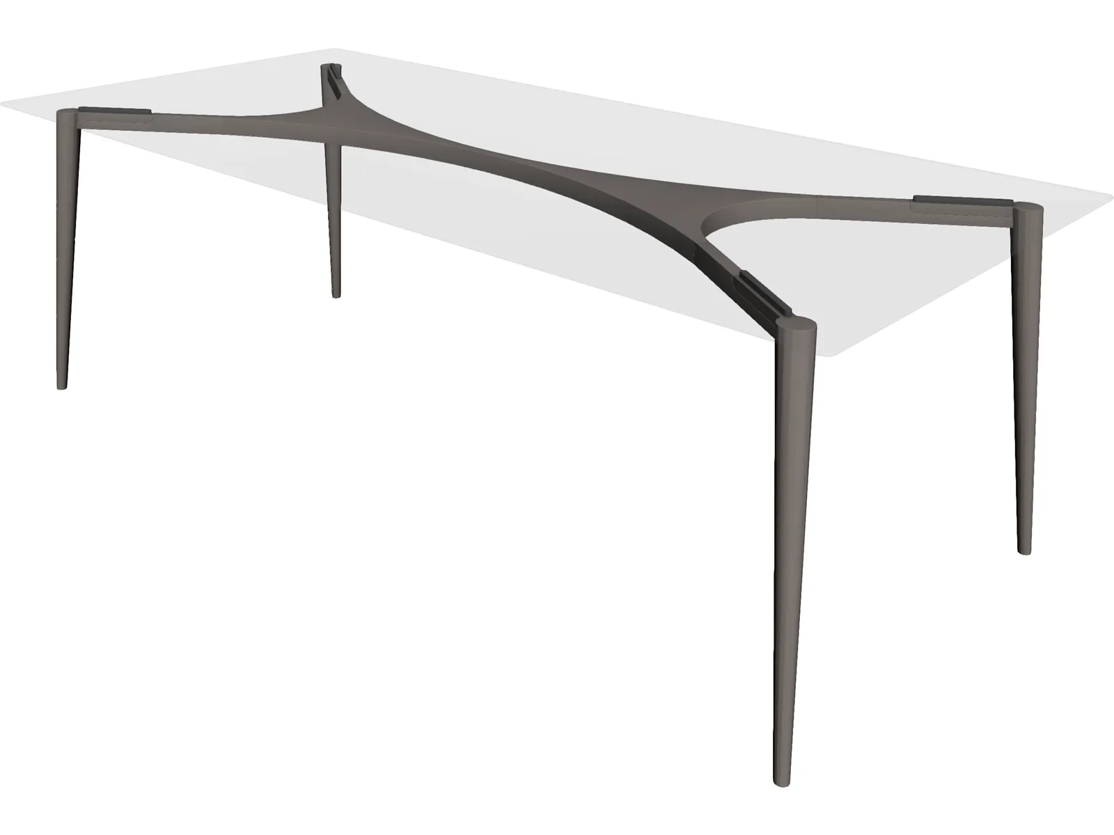 Table Airy Retro 3D Model main preview