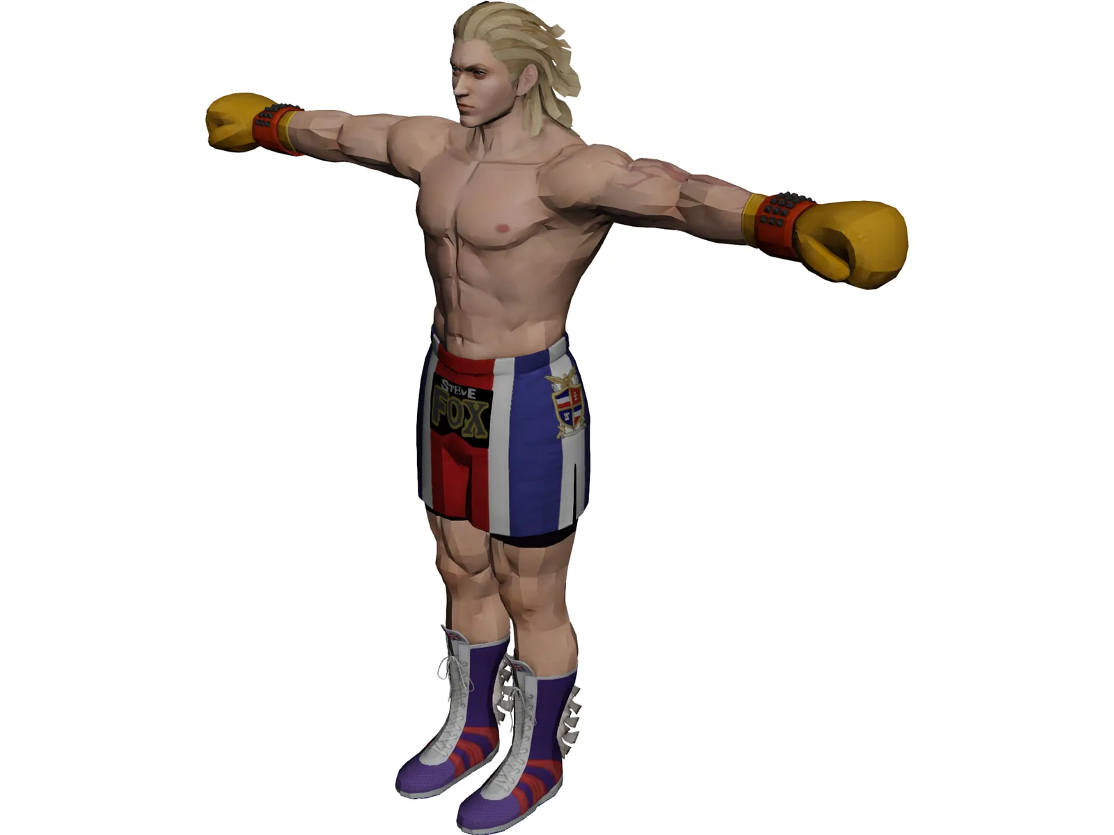 Boxer Steve 3D Model main preview