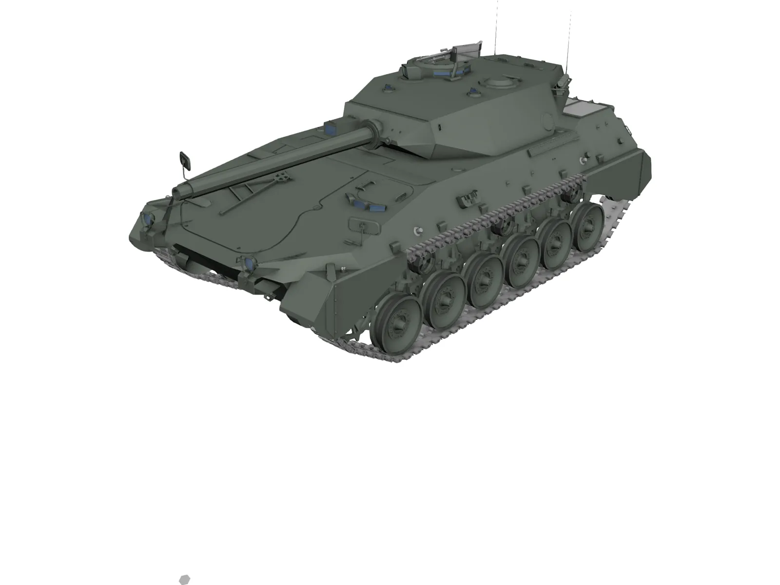 Tanque Argentino Mediano (TAM) 3D Model main preview