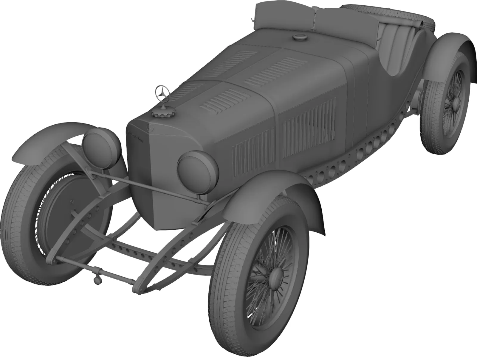 Mercedes-Benz Sport Coupe (1929) 3D Model main preview