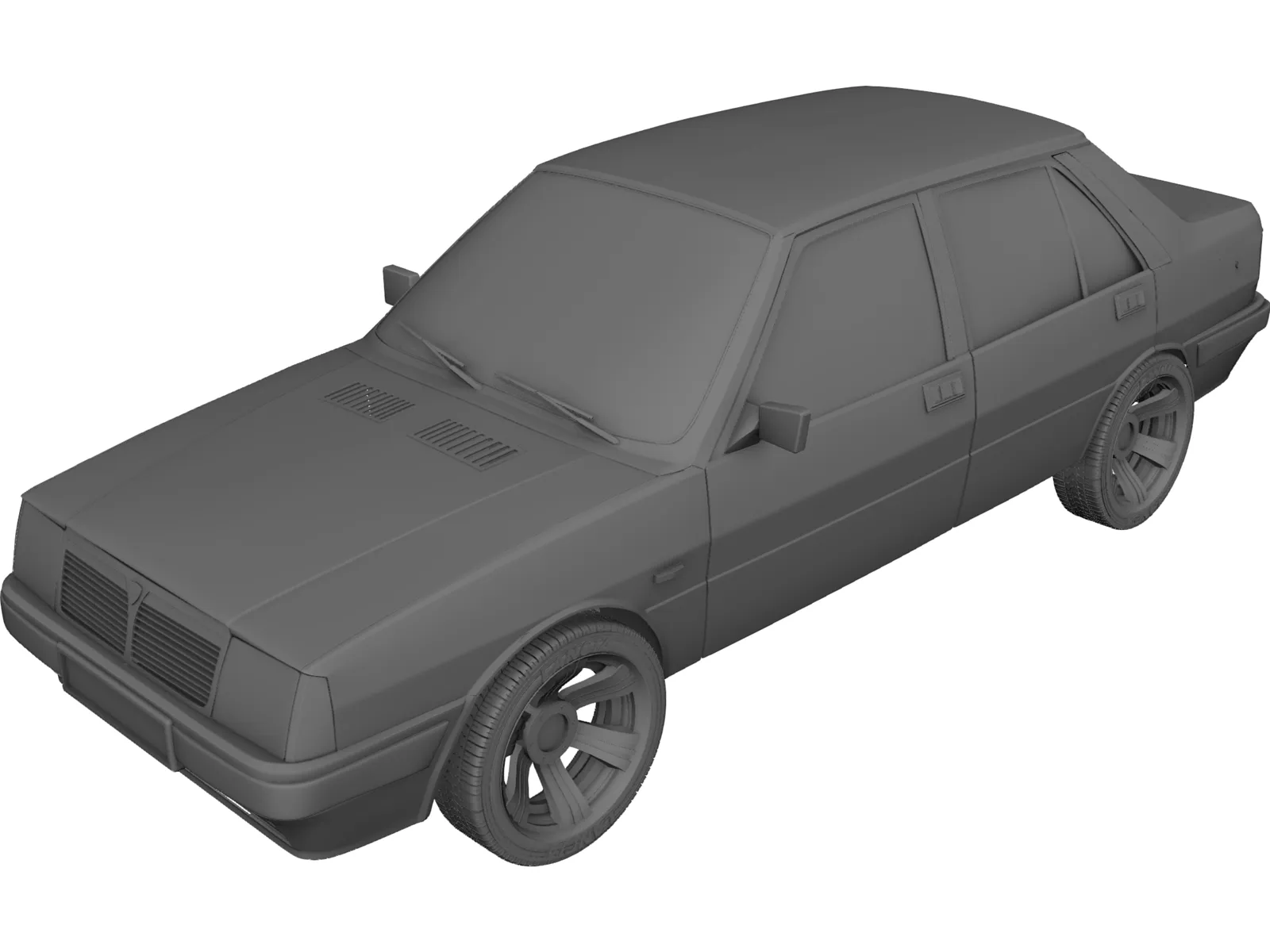 Lancia Prisma 1600 3D Model main preview