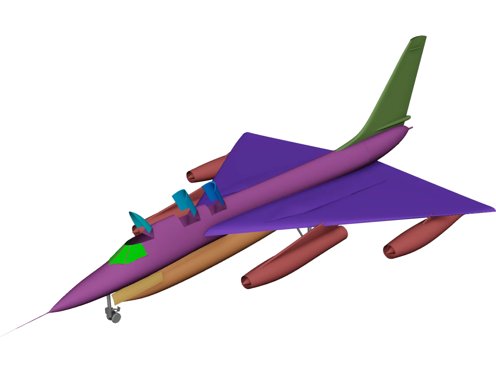 Convair B-58 Hustler Bomber 3D Model main preview