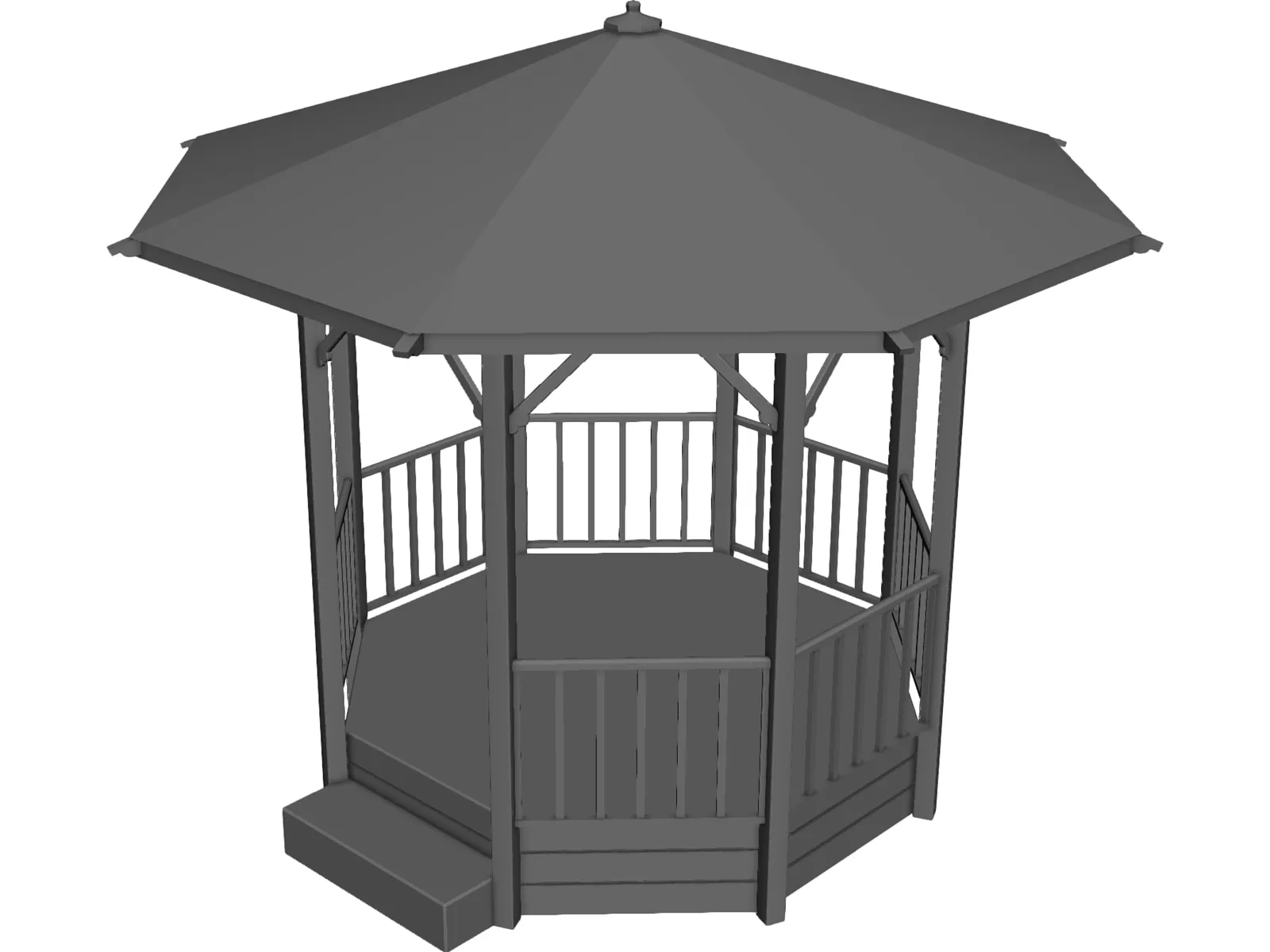 Pergola 3D Model main preview
