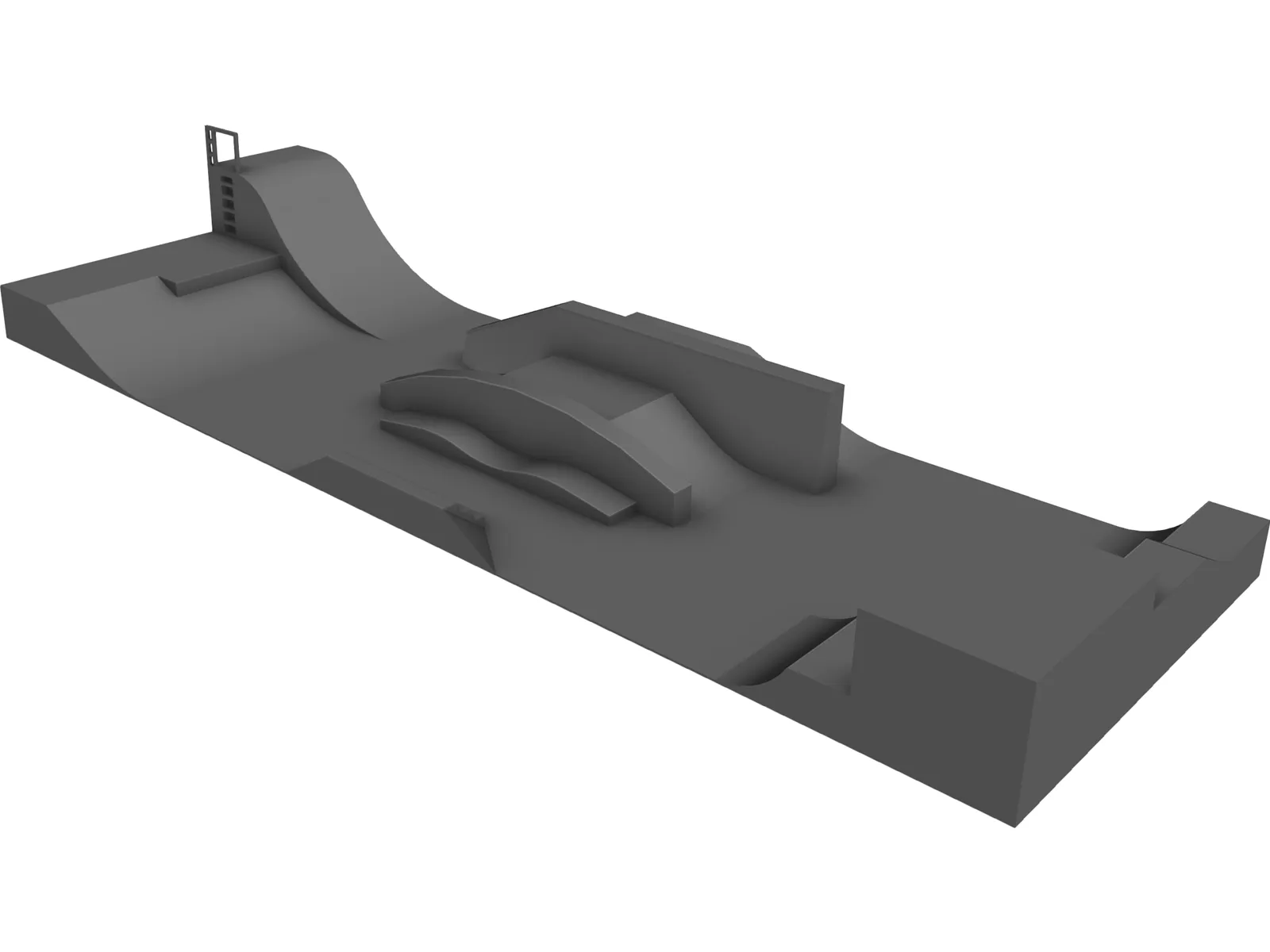Skatepark Compact 3D Model main preview