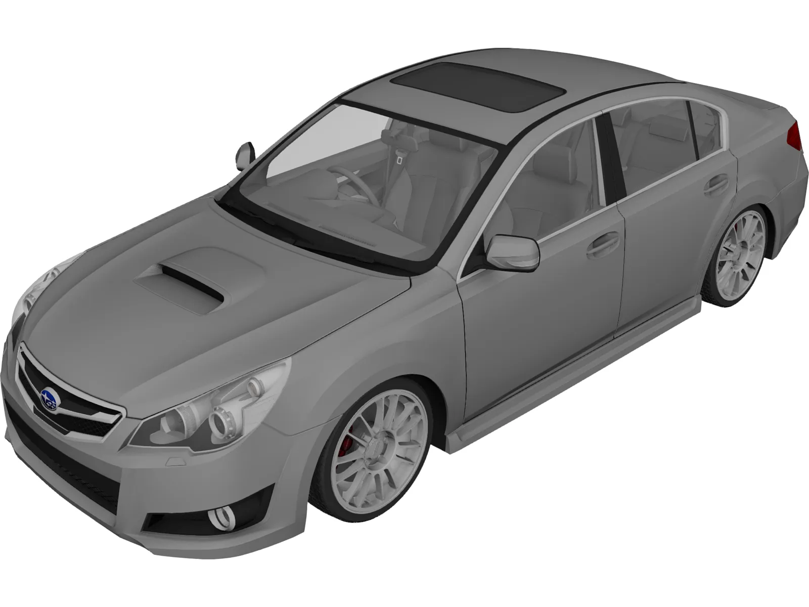 Subaru Legacy (2010) 3D Model main preview