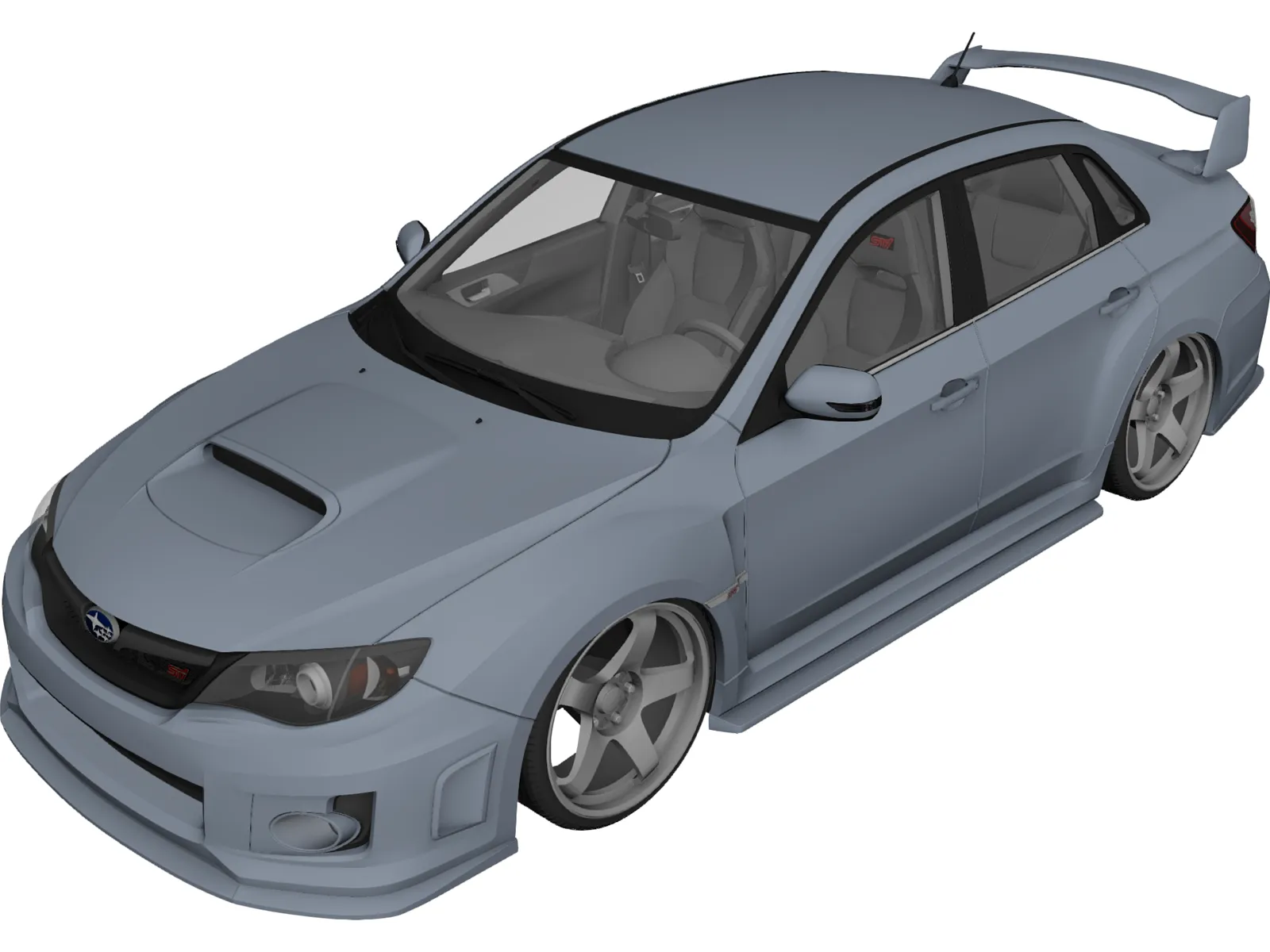 Subaru Impreza WRX STI (2011) 3D Model main preview