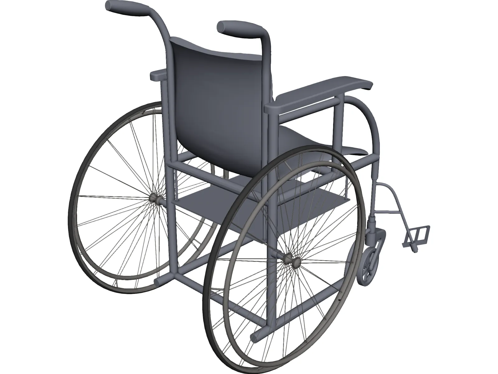 Wheelchair 3D Model main preview
