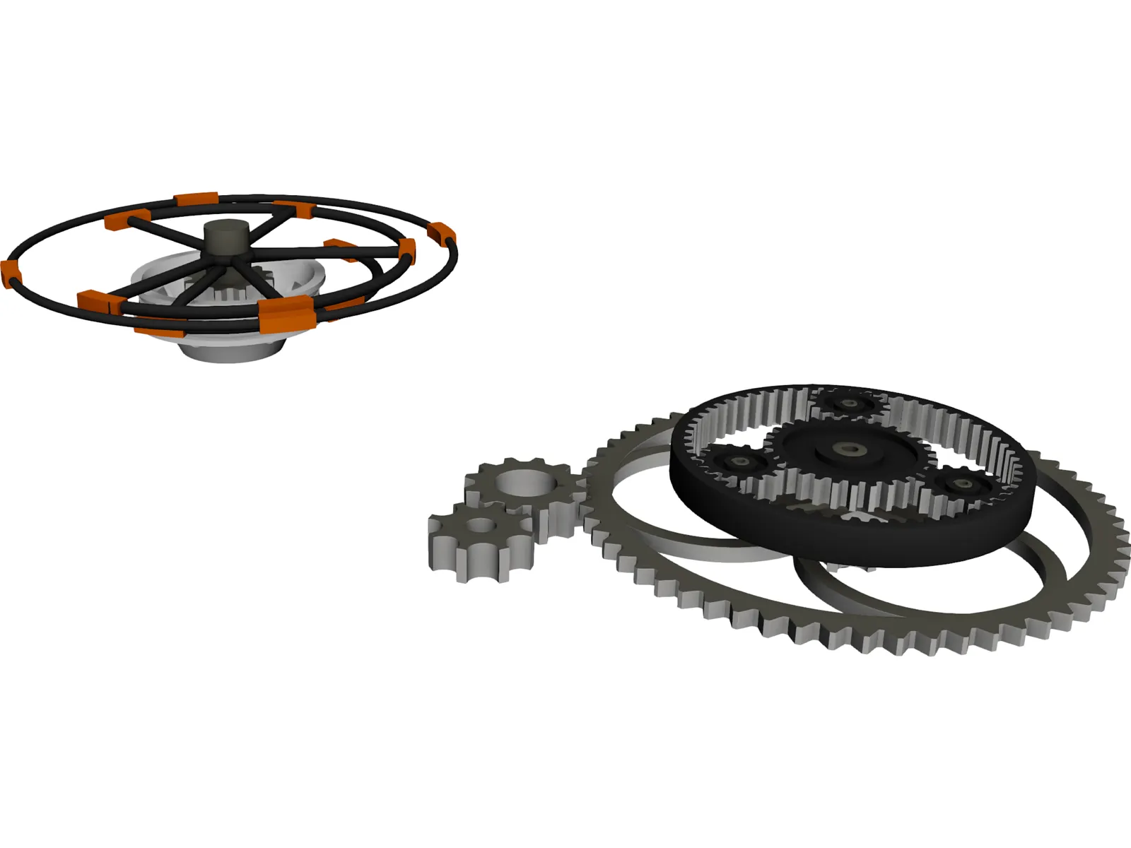 Gears 3D Model main preview