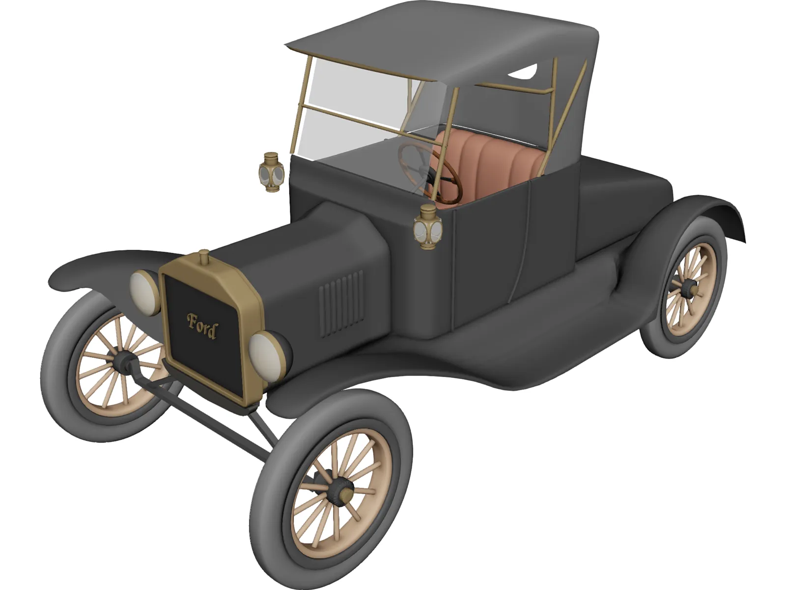Ford T 3D Model main preview