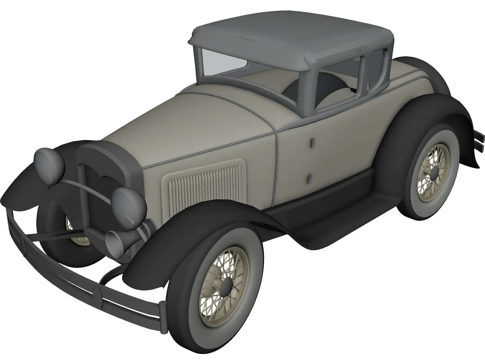 Ford A 3D Model main preview