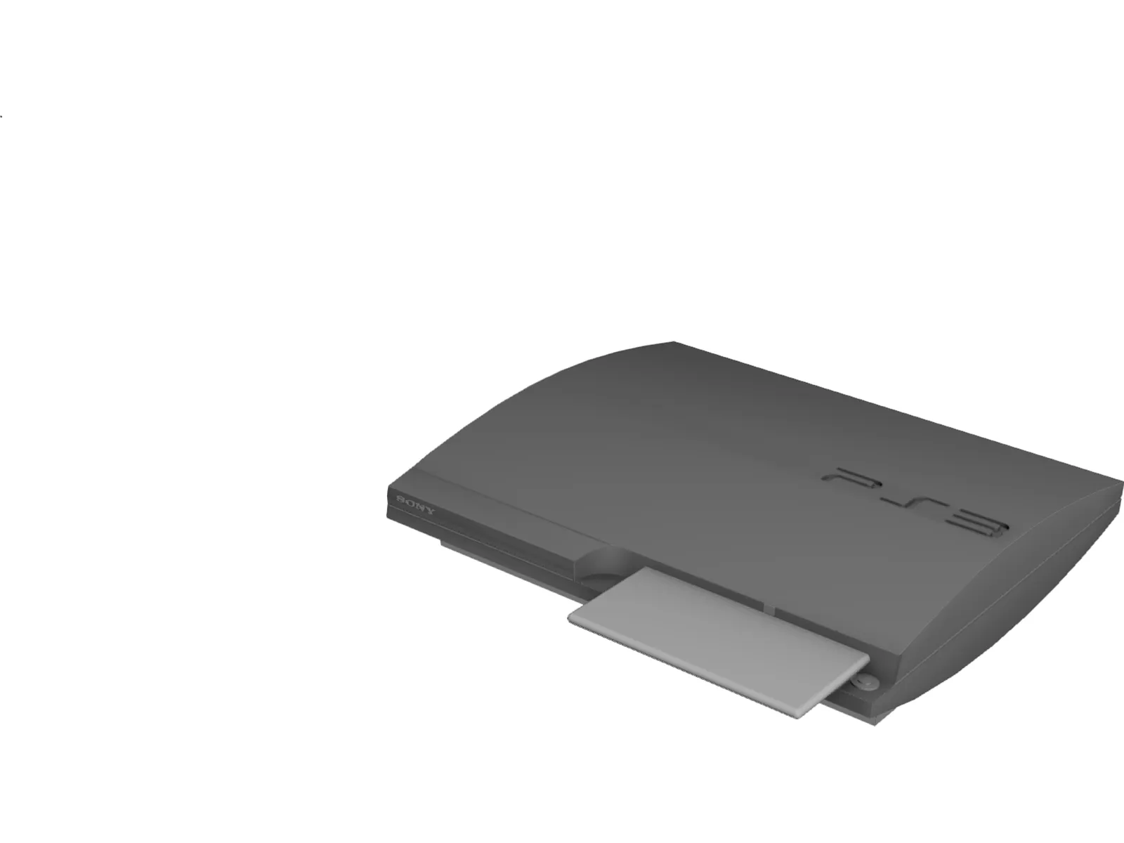 Sony PS3 Slim 3D Model main preview